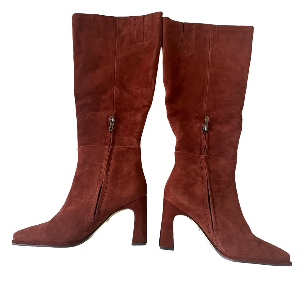 Sam Edelman Issabel Suede Knee-High Boots in Rust/Brown 9.5 NWOT - Picture 6 of 15